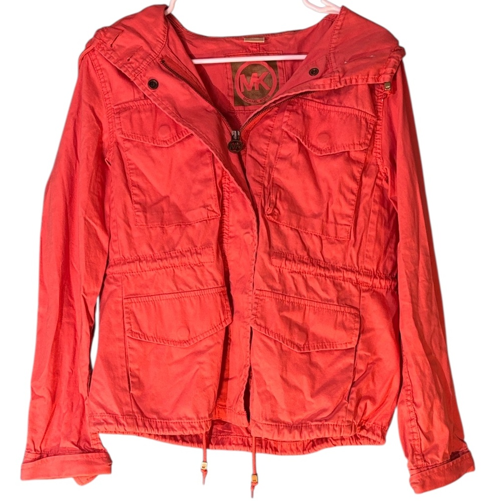 Michael Kors Women's Vibrant Orange Utility Jacket